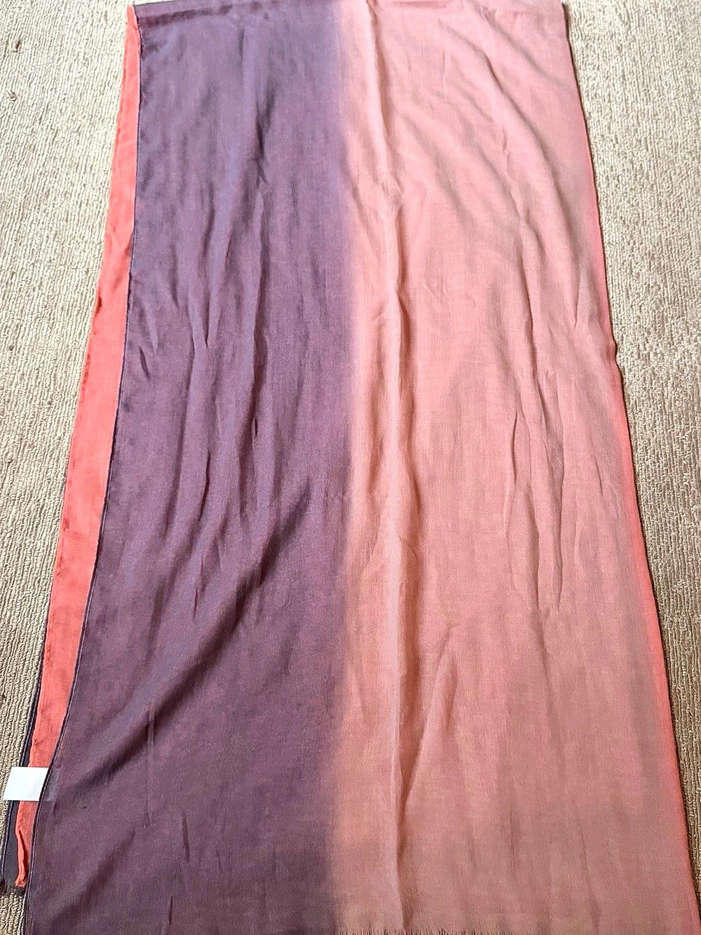 Oliver Bonas Color Block Scarf in Pink & Purple Very Good condition